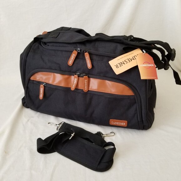 NWT! 38L Convertible Lightweight Duffel Backpack - Nylon/Polyester/Faux Leather - Picture 8 of 16